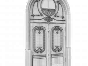 entrance classic door 38 3D Model
