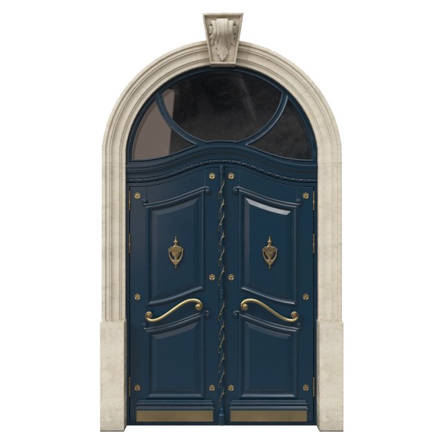 entrance classic door 40 3D Model .c4d .max .obj .3ds .fbx .stl .blend 