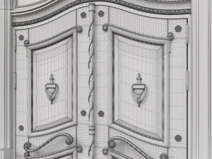 entrance classic door 40 3D Model