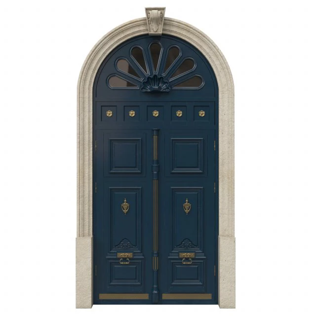 entrance classic door 41 3D Model .c4d .max .obj .3ds .fbx .stl .blend 