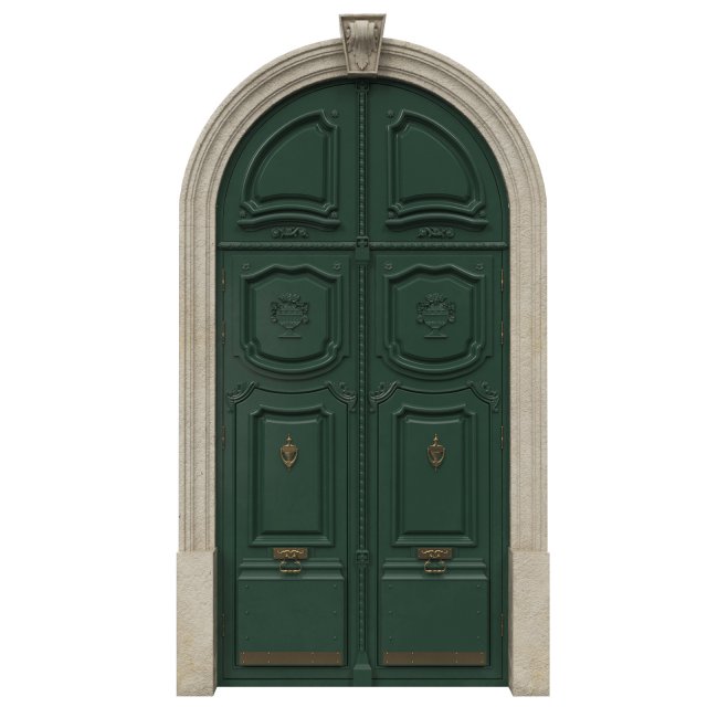 entrance classic door 42 3D Model .c4d .max .obj .3ds .fbx .stl .blend 