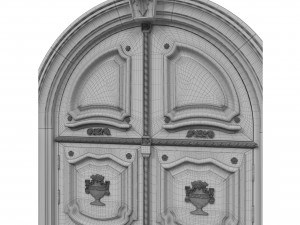 entrance classic door 42 3D Model
