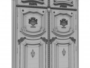 entrance classic door 42 3D Model