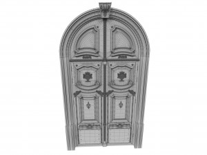 entrance classic door 42 3D Model