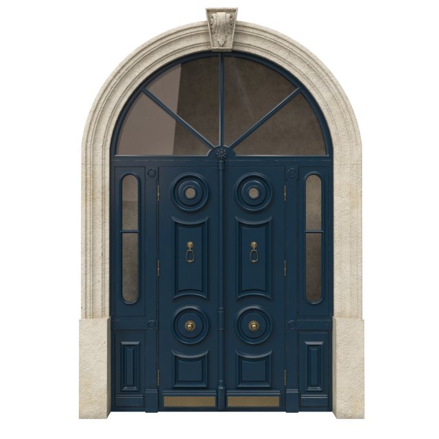 entrance classic door 43 Modello 3D .c4d .max .obj .3ds .fbx .stl .blend 