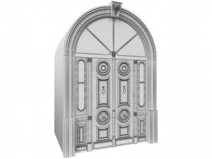 entrance classic door 43 Modello 3D