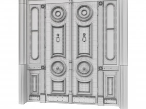 entrance classic door 43 Modello 3D