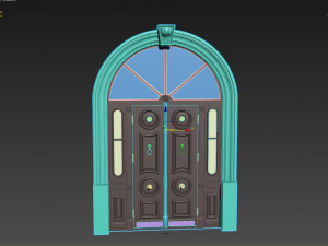 entrance classic door 43 Modello 3D