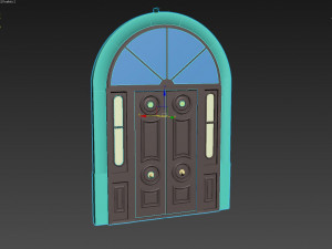 entrance classic door 43 Modello 3D