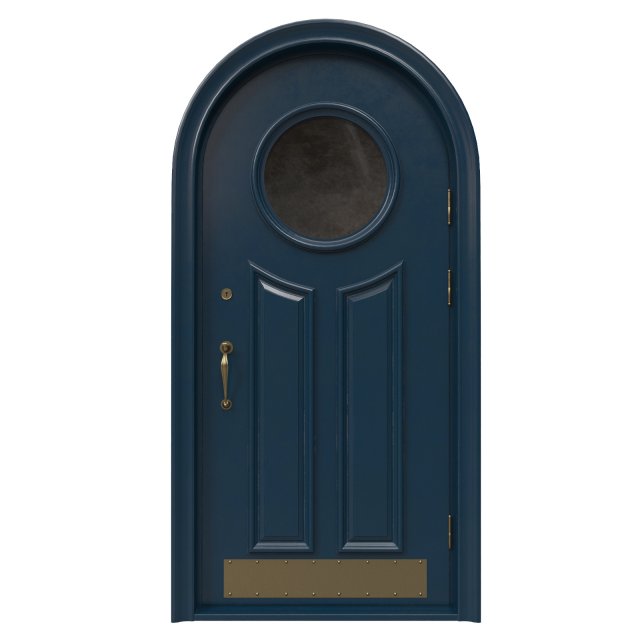 entrance classic door 44 3D Model .c4d .max .obj .3ds .fbx .stl .blend 