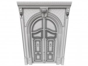 entrance classic door 45 Modello 3D