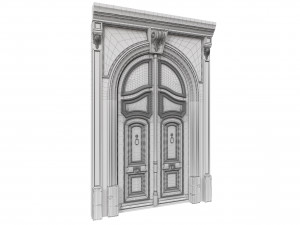 entrance classic door 45 Modello 3D