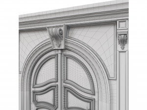 entrance classic door 45 Modello 3D