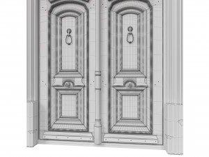 entrance classic door 45 Modello 3D