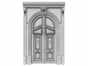 entrance classic door 45 Modello 3D