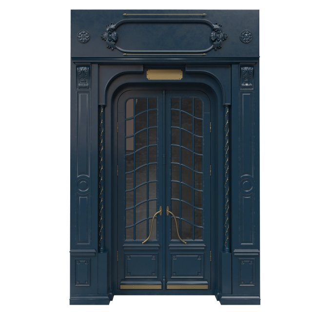 entrance classic door 47 Model 3D .c4d .max .obj .3ds .fbx .stl .blend 