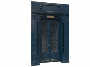 entrance classic door 47 Model 3D