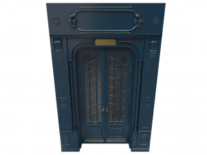 entrance classic door 47 Model 3D