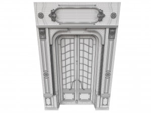 entrance classic door 47 Model 3D