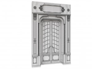 entrance classic door 47 Model 3D