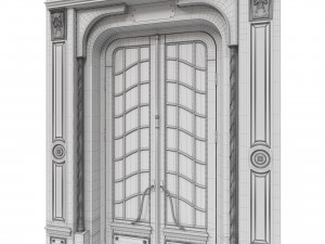 entrance classic door 47 Model 3D