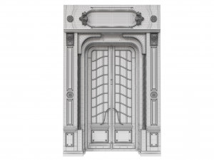 entrance classic door 47 Model 3D