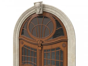 entrance classic door 48 3D Model