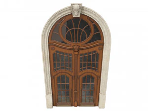entrance classic door 48 3D Model