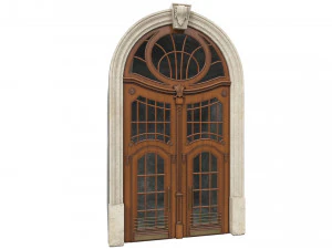 entrance classic door 48 3D Model