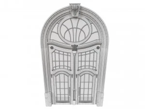 entrance classic door 48 3D Model