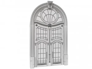 entrance classic door 48 3D Model