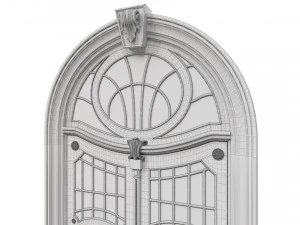 entrance classic door 48 3D Model