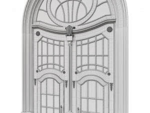 entrance classic door 48 3D Model