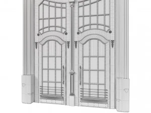 entrance classic door 48 3D Model