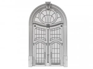 entrance classic door 48 3D Model