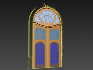 entrance classic door 48 3D Model