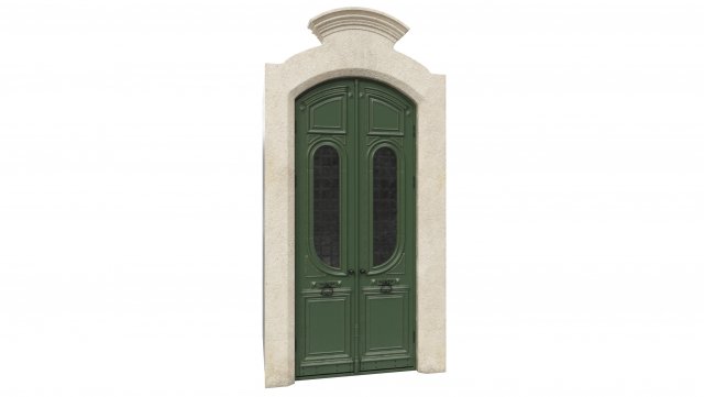 entrance classic door 49 3D Model .c4d .max .obj .3ds .fbx .stl .blend 