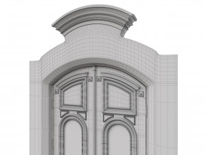 entrance classic door 49 3D Model