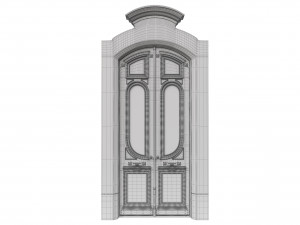 entrance classic door 49 3D Model