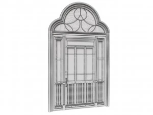 entrance classic door 51 3D Model