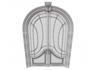 entrance classic door 52 Modelo 3D