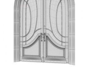 entrance classic door 52 Modelo 3D