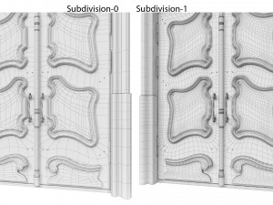 entrance classic door 53 3D Model