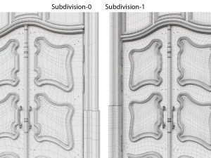 entrance classic door 53 3D Model