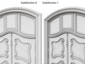 entrance classic door 53 3D Model