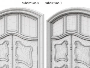 entrance classic door 53 3D Model