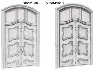 entrance classic door 53 3D Model