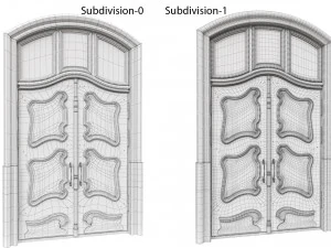 entrance classic door 53 3D Model
