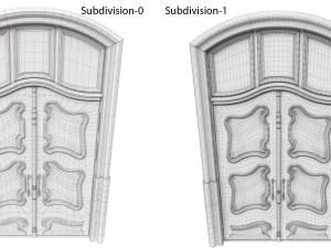 entrance classic door 53 3D Model