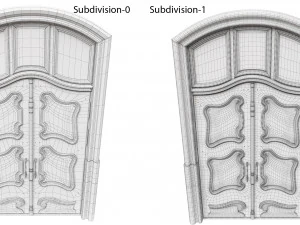 entrance classic door 53 3D Model